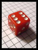 Dice : Dice - 6D - Single Opaque Red with White Pips